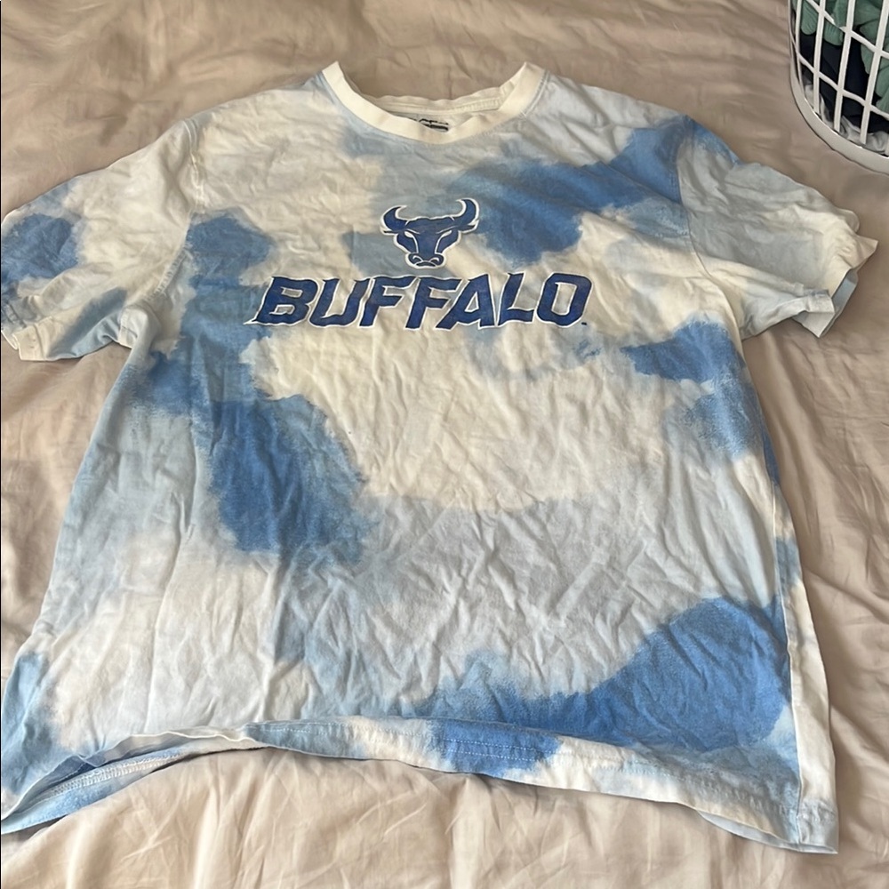 University atBuffalo Blue and White Tie-Dye T-Shirt